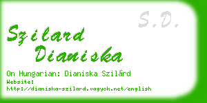 szilard dianiska business card