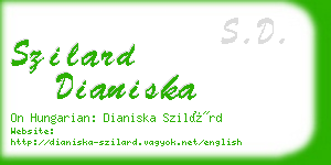 szilard dianiska business card